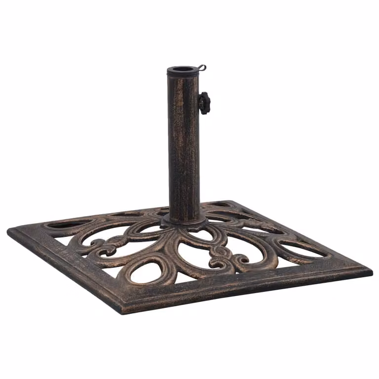 vidaXL Supporto per ombrellone bronzo 12 kg 49 cm in ghisa