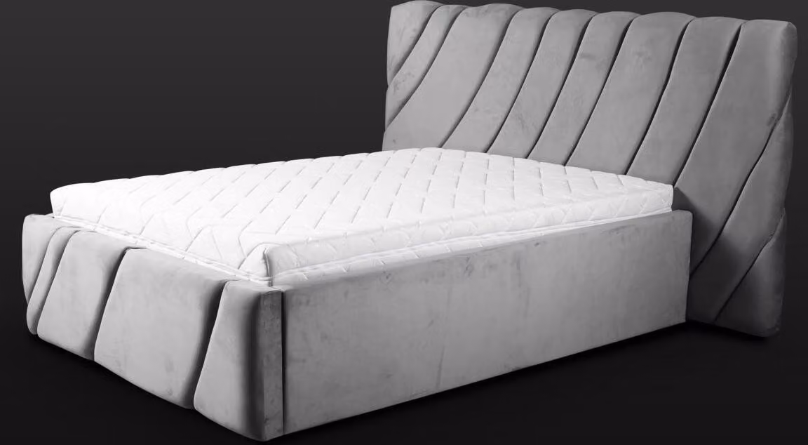 Graues Bett Samt Betten Doppelbett 140x200 Design Betten Hotel Einrichtung