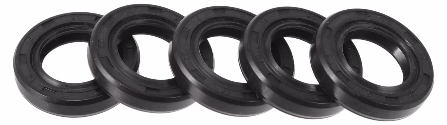 Guarnizione labiale TC, doppia labbro, 5 pezzi, 15x25x5 mm, NBR, colore nero