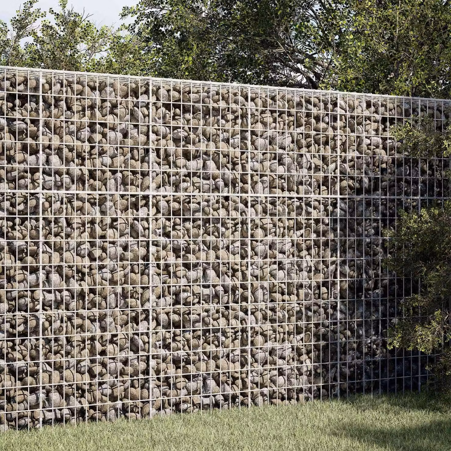 vidaXL Gabione con Filo da 5 mm e Rete da 5x10 cm 150x30x150 cm