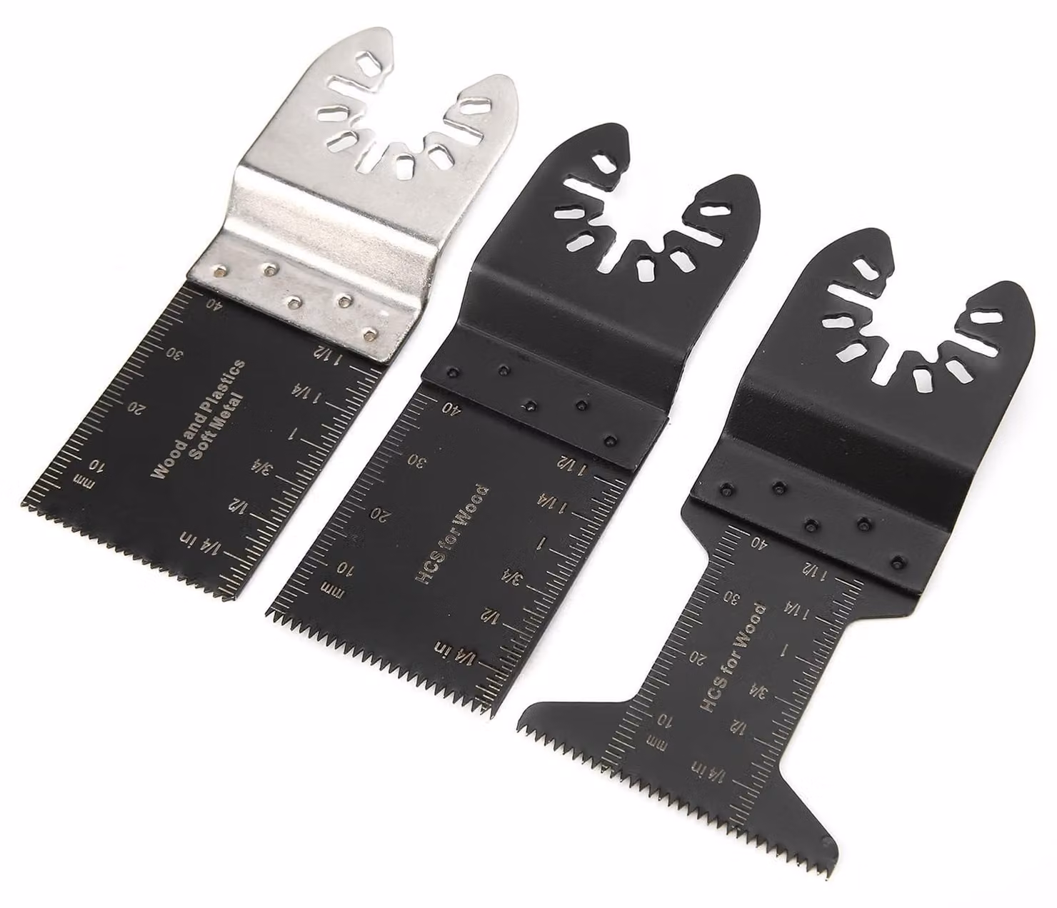 Omgoods - Set di lame per seghetto da 50 pezzi - Bimetalliche/Acciaio al carbonio/Acciaio inossidabile - Kit di fissaggio rapido - Adatto per utensili multifunzione - Ideale per demolizioni/impiantistica - Lame per seghetto