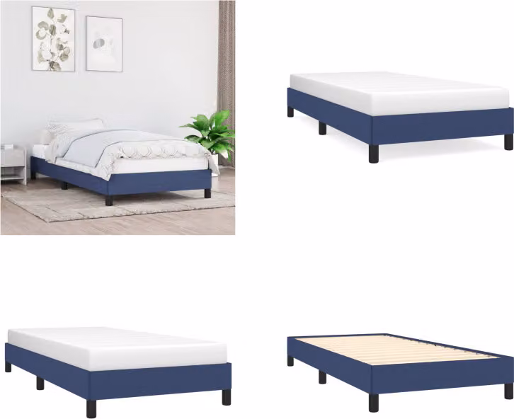 vidaXL Struttura letto blu 80x200 cm in tessuto - Struttura letto - Cornici letto - Struttura letto - Letto