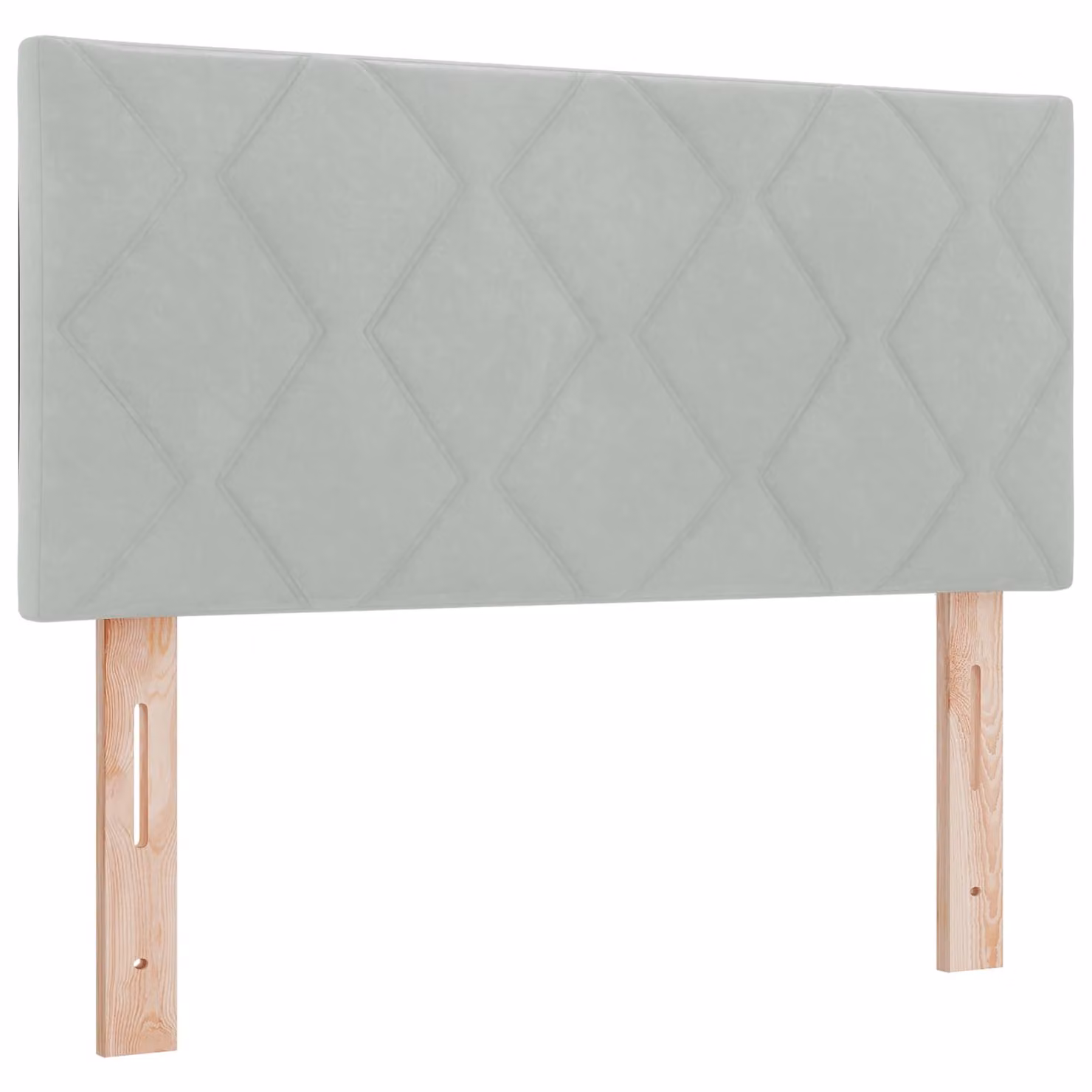 Testiera per letto con illuminazione LED vidaXL in velluto grigio chiaro, larghezza 90 cm