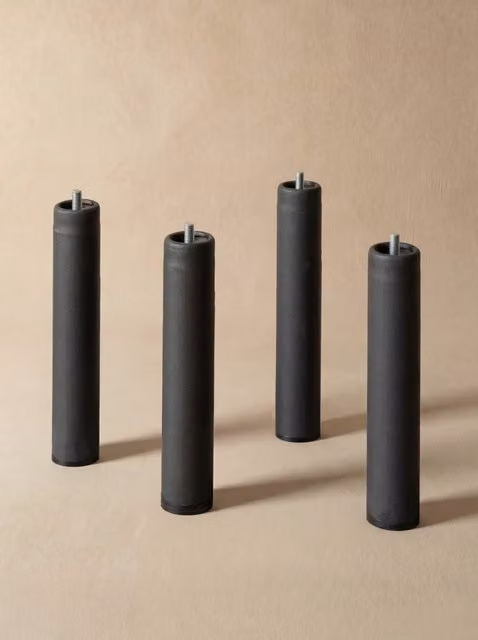 Set di 4 piedini Tor in metallo color antracite da 35 cm Kenay Home