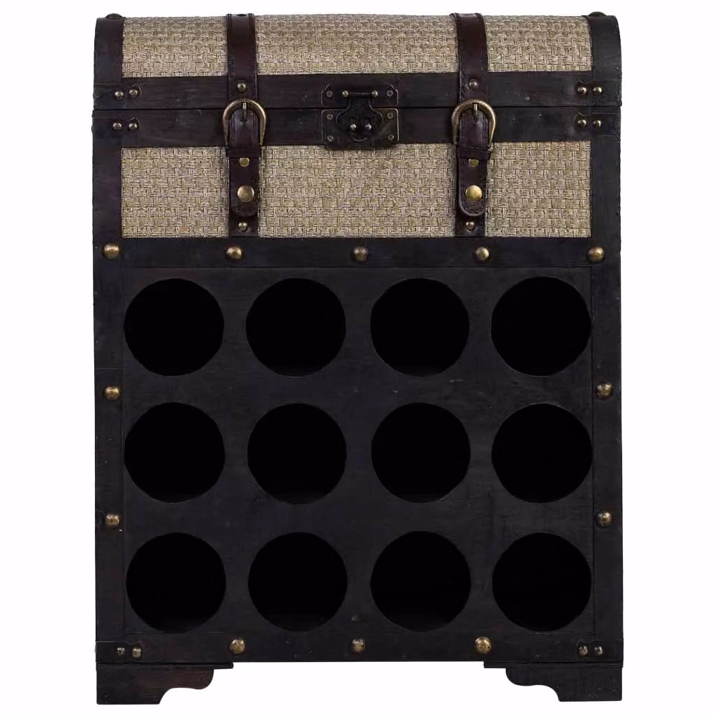 Baule portabottiglie Wanderlust Deco in legno marrone opaco L: 45 cm, P: 28 cm, H: 59 cm – 2