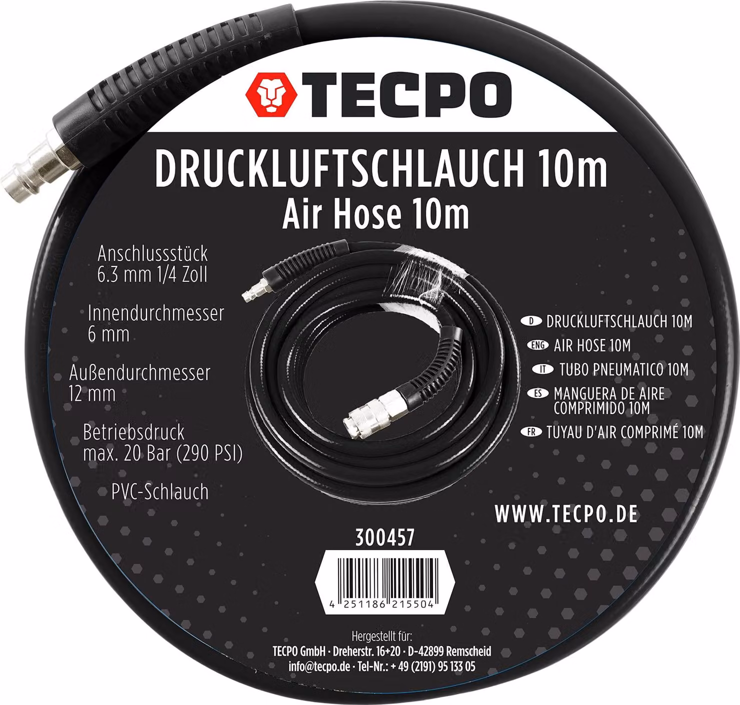 Tubo per aria compressa TECPO 10 m