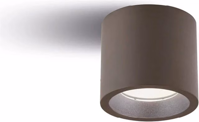 Plafoniera da esterno IPERBRIKO in alluminio effetto Corten marrone con LED da 12 W, 1040 Lm, luce bianca calda 3000K