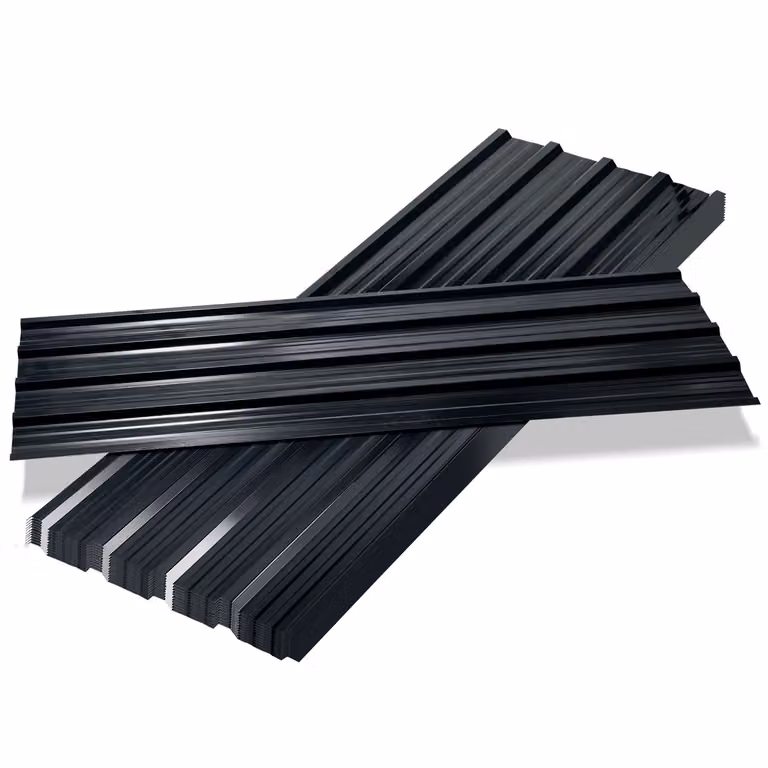 24x lastre trapezoidali 129x46cm = 14m² Pannelli per tetti Lastra per tettoia Carport Lastra profilata Lastra per pareti Lastra per tetto zincata antracite Lastra ondulata