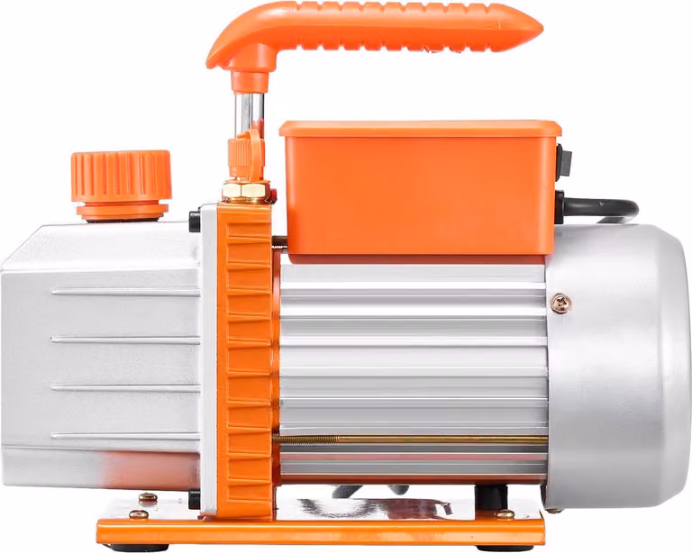 Set pompa a vuoto e manometro AC, 4,5 CFM 127 L/min, pompa a vuoto HVAC monostadio a palette rotative, kit manometro manifold, per R134a R22 R410a R1234YF R32, con borsa per il trasporto, per climatizzatori HVAC per auto