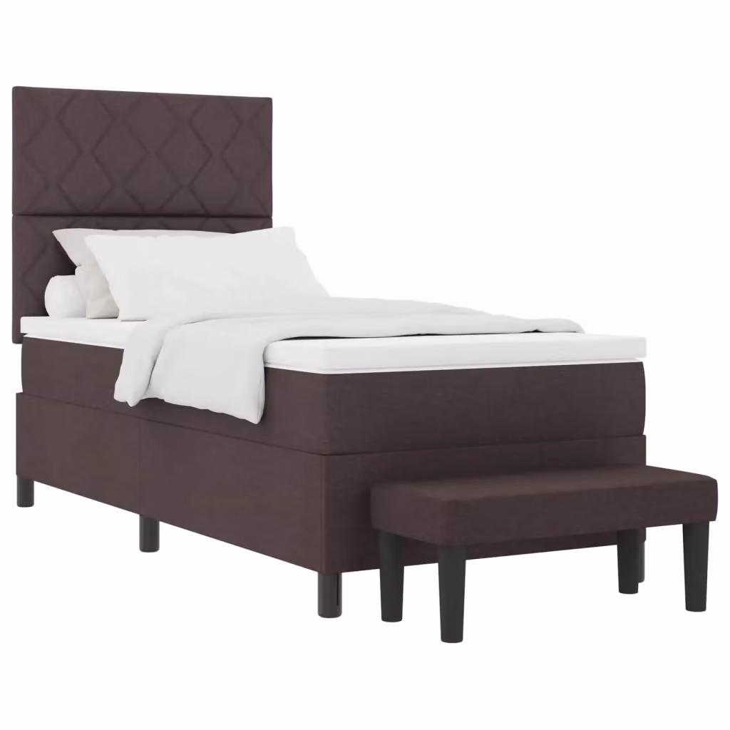 Letto ibrido con molle a tasche vidaXL in tessuto marrone L/P/H: 190 x 90 x 25 cm – 2