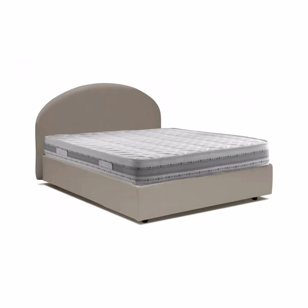 Letto Matrimoniale Ayur Talamo Italia con Materasso Incluso, Grigio, 160x200 cm – 2