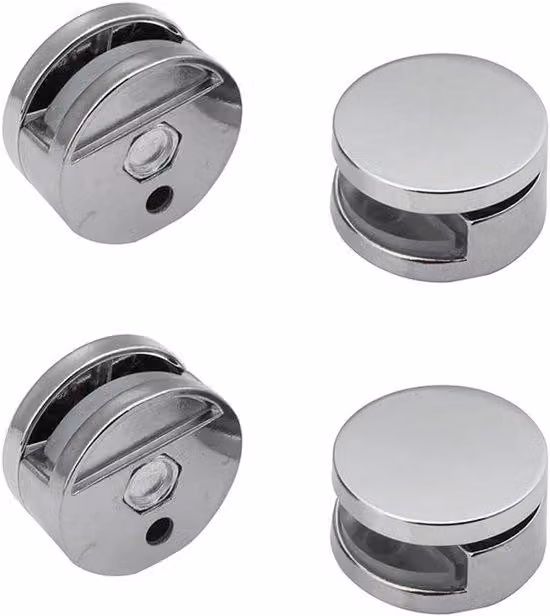 Famanu, 4 clip per specchi - Sistema di montaggio per specchi