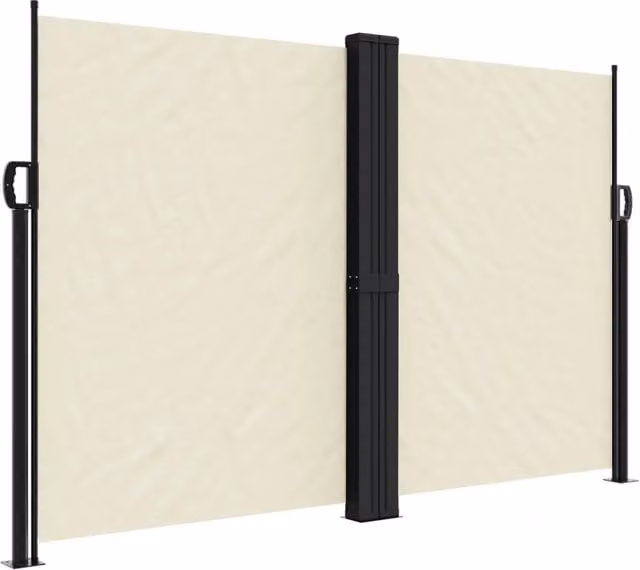 Tenda parasole laterale retrattile DESIGN IN in poliestere e acciaio, colore beige, L: 1200 cm, H: 160 cm