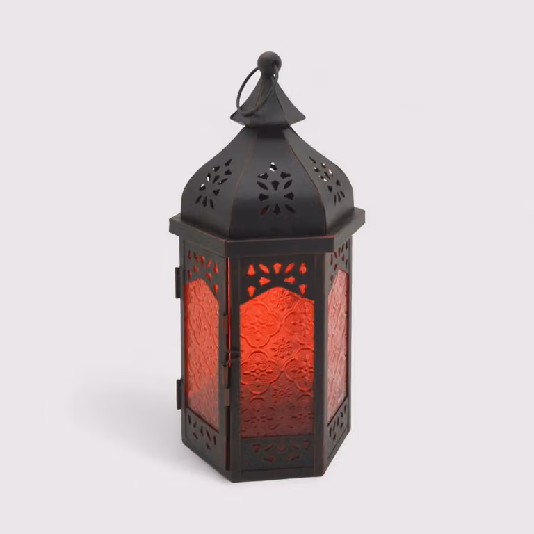 Santol - Lanterna grande rossa in stile boho
