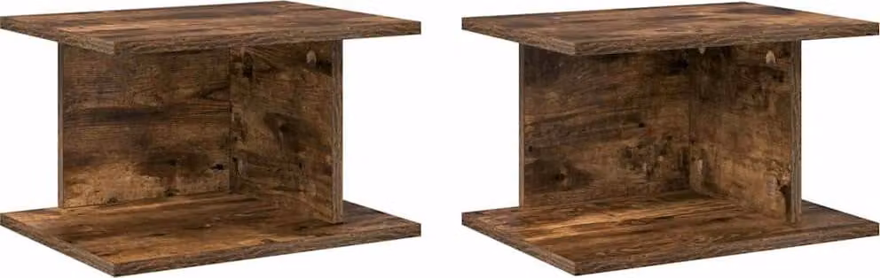 Comodino 2 pcs Rovere fumé 40 x 30 x 25 cm Legno multistrato
