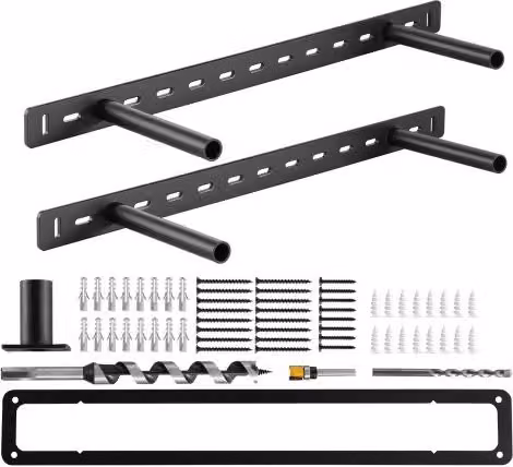 VEVOR Staffe per Mensole Galleggianti Resistenti, 2 Pezzi, Supporto per Mensole Nascoste per Impieghi Gravosi da 558,4 x 157,4 x 38,1 mm Capacità di Peso di 150 kg per Montaggio a Parete