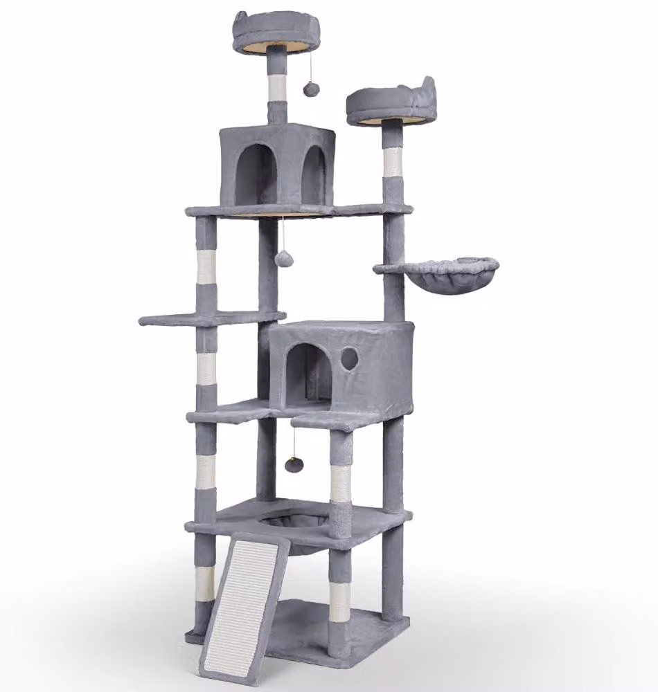 Albero per gatti di dimensioni XXL, alto 215 cm, con diverse piattaforme