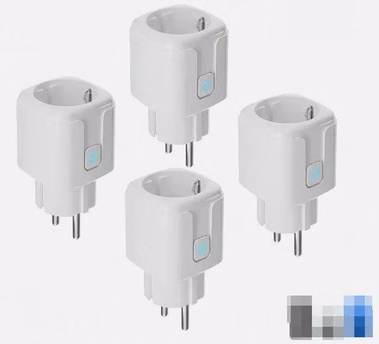 Centralina Wi-Fi intelligente per quattro dispositivi, controllabile tramite app, sistema di accensione wireless, potenza massima di 3520 Watt, 20 ampere, funzione timer.
