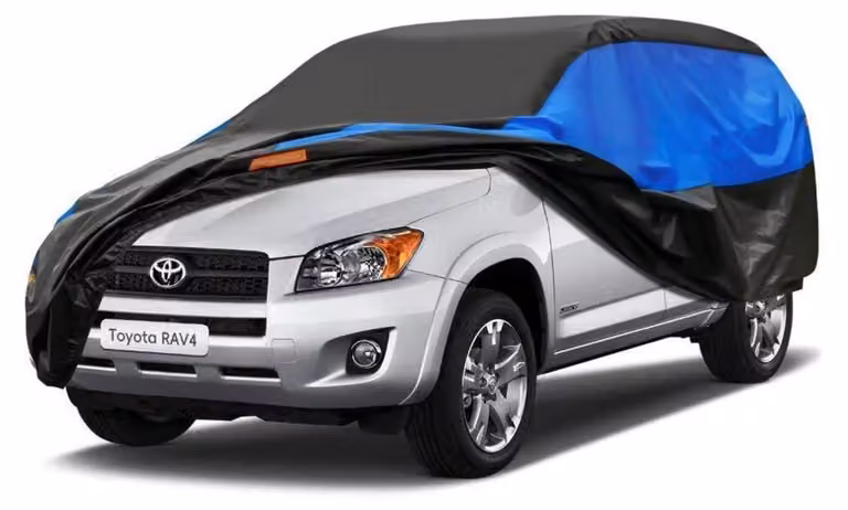 Copertura impermeabile e traspirante per auto, compatibile con Toyota RAV4 (modelli dal 2008 al 2024), disponibile nei colori nero e blu