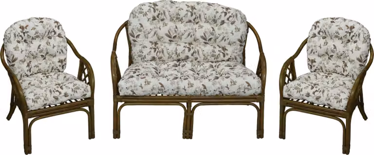 AMPO Cuscino per set Bahama in rattan, sedia in rattan, cuscino per panca da giardino in rattan