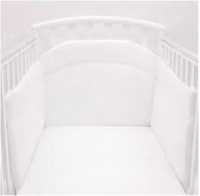 Paracolpi per lettino a 3 lati Baby Idea, colore bianco, modello P 250BC