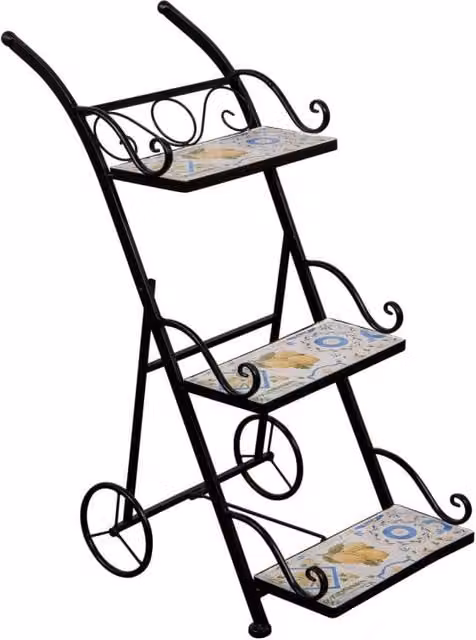 Scaffale Sorrento Mosaico Casa Collection con 4 Ripiani in Metallo Multicolore L 55 cm x P 23 cm x H 135 cm