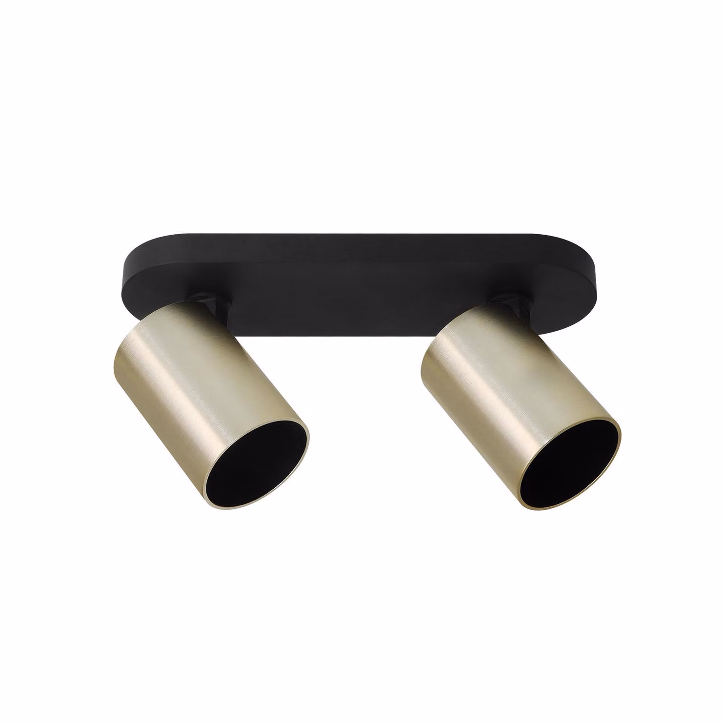 Doppia lampada da soffitto a punti tipo Spot MALGA 2 ELEGANT Barra IP20 2xGU10 220-240V nero Riflettori color oro EDO777869 EDO Solutions
