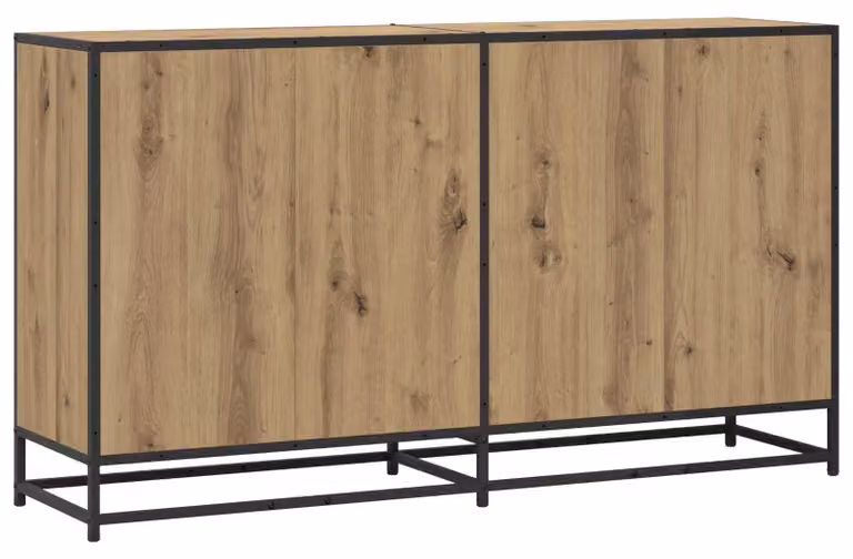 Mobile contenitore "Artisan" in legno impiallacciato di rovere, dimensioni 134 x 35 x 76 cm