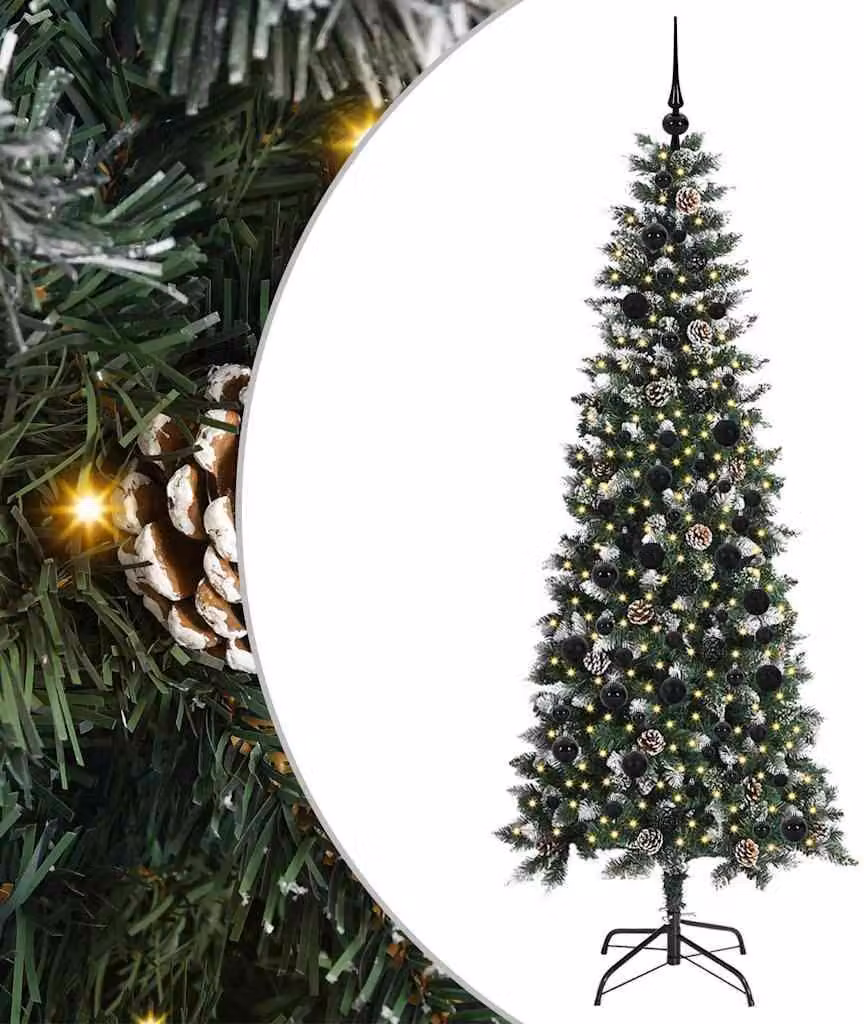 Albero di Natale artificiale con 300 LED Verde 210 cm