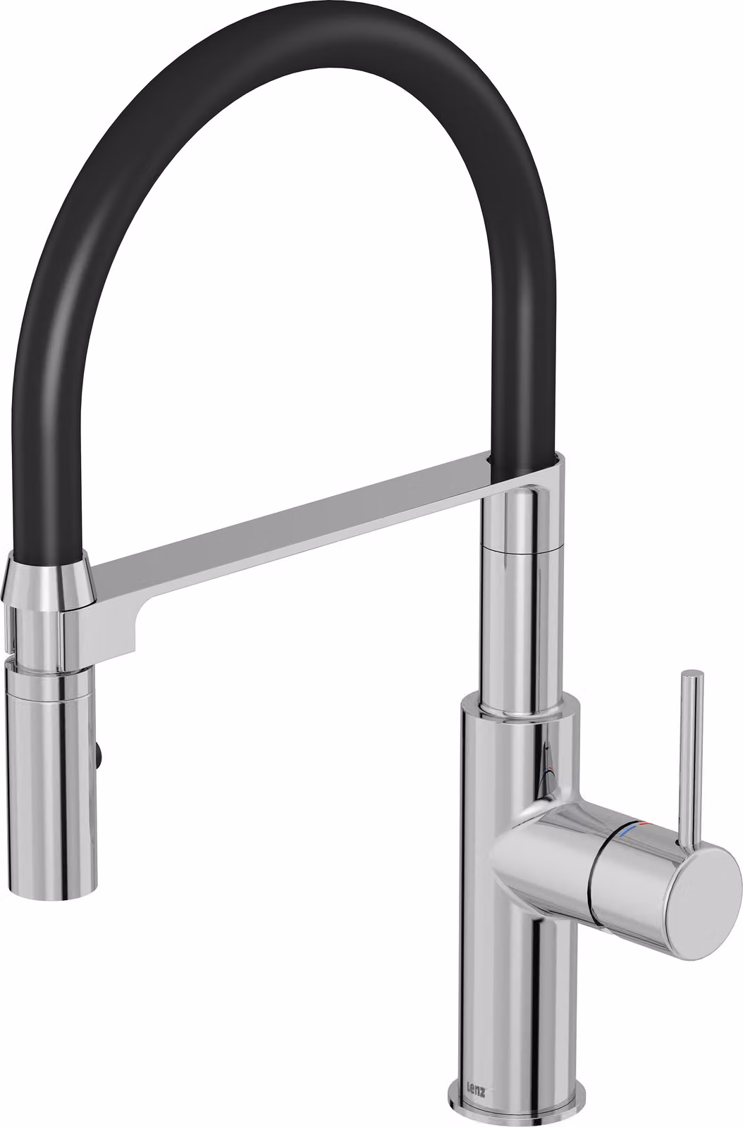 Miscelatore per lavello a leva Miscelatore per lavello con braccio flessibile Miscelatore per lavello con doccia Lenz NALU cromo 46070202