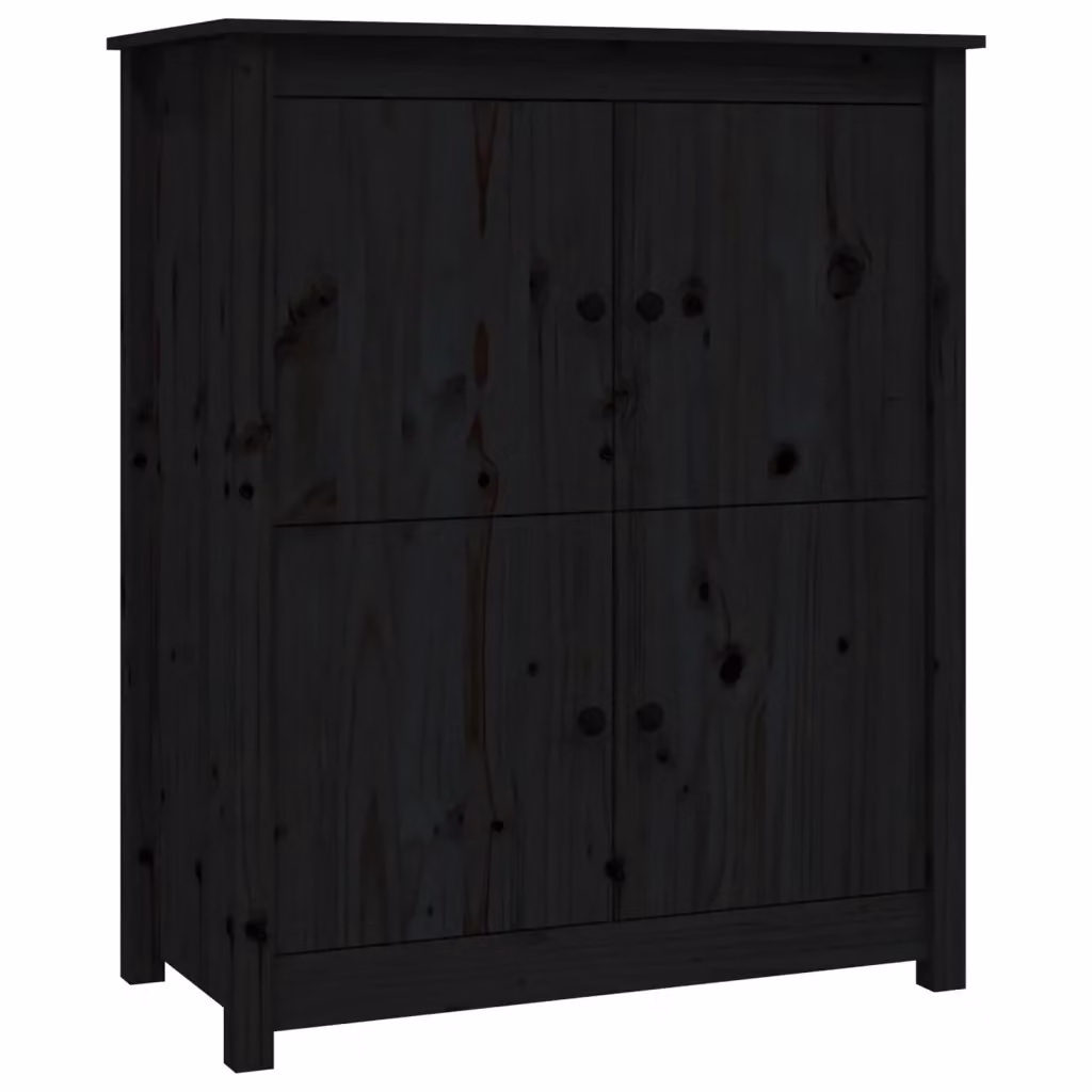 Credenza Buffet Armadio da Cucina Design Mania in Legno Massello di Pino Nero L: 83 cm, P: 41,5 cm, H: 100 cm – 2