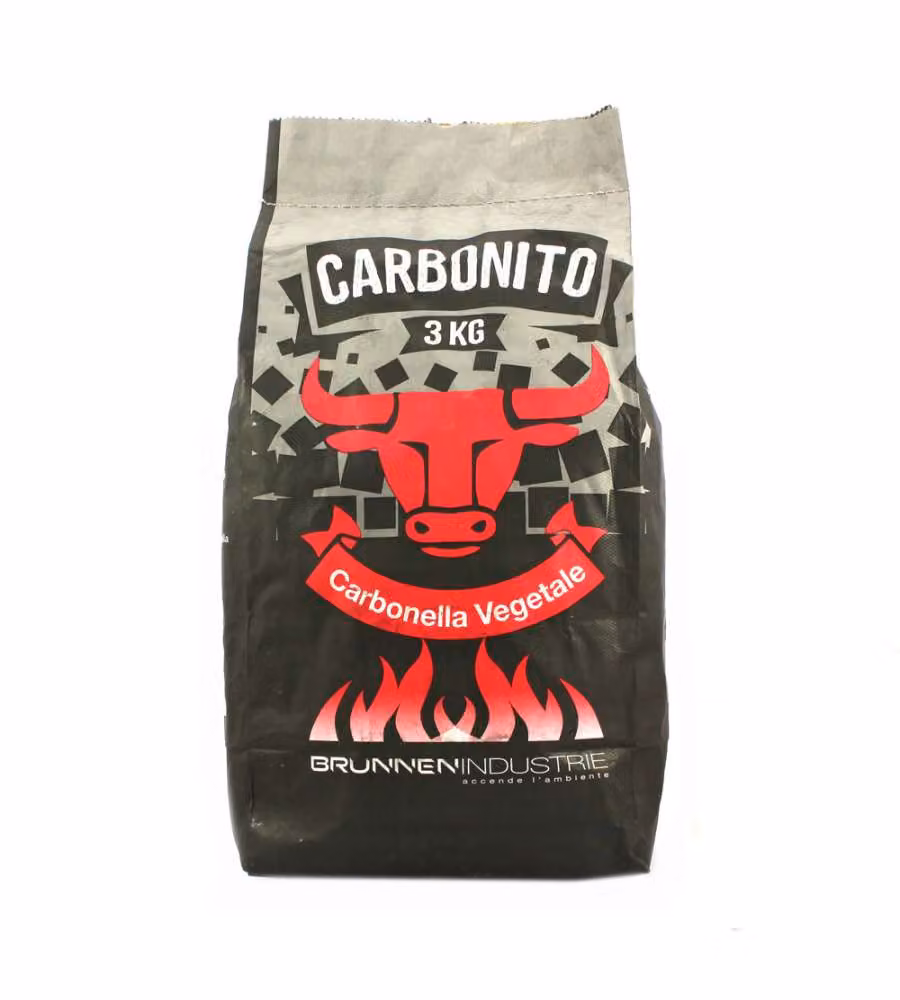 Carbonito Carbonella Vegetale da 3 kg per Barbecue e Grigliate con Accensione Rapida