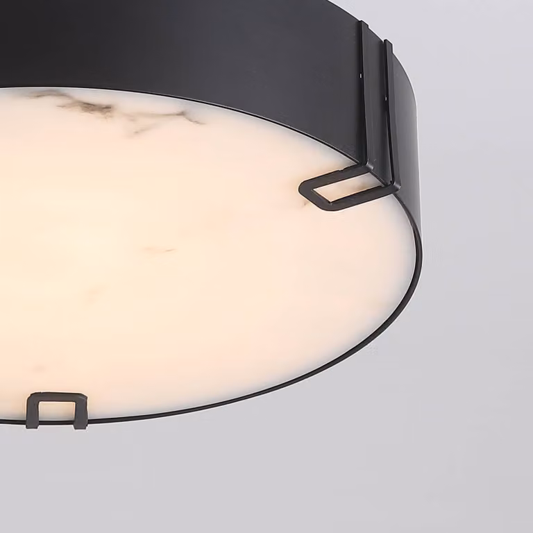 Searchlight Plafoniera soffitto Marmo, dimmerabile, Nero, Bagno, Metallo, Plafoniera