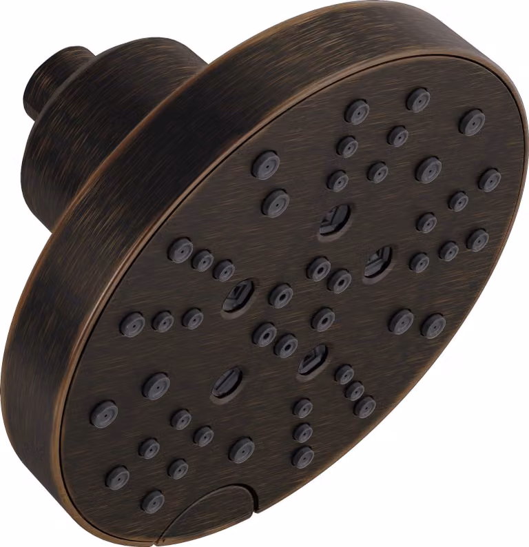 Doccia, finitura bronzo veneziano, rotonda, con tecnologia Touch-Clean, 3 getti