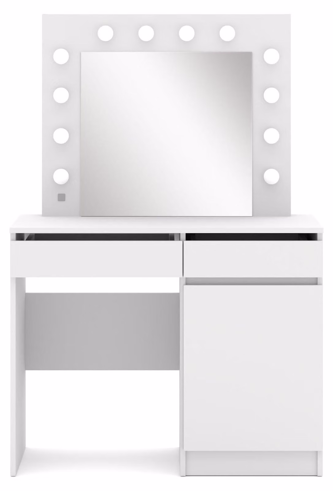 Specchio da trucco Homlando Hollywood 95, bianco opaco