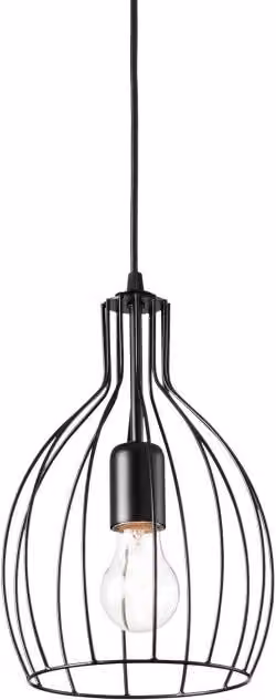 Lampada a sospensione Ampolla-2 Sp1 Ideal-Lux, colore nero, design moderno in metallo con altezza regolabile