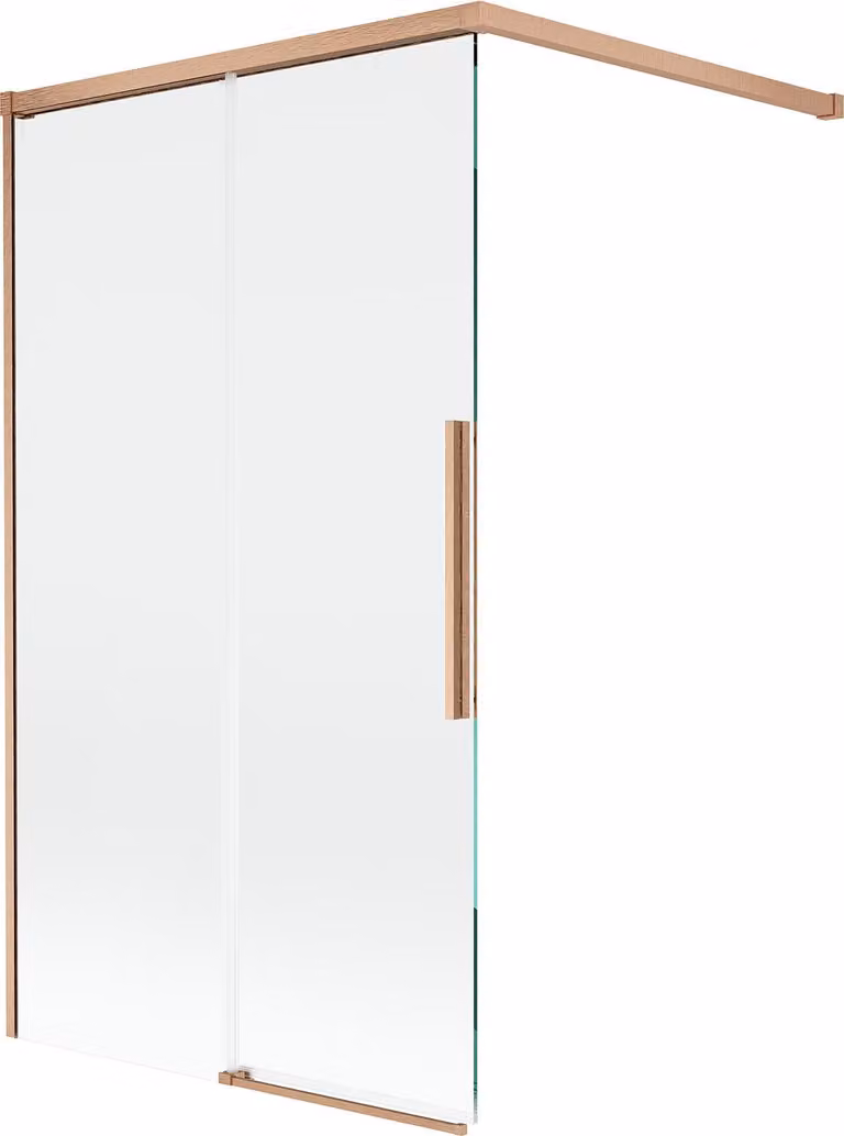Mexen Rox paratia della doccia 2 ante scorrevoli 100 x 150 cm, trasparente, rame spazzolato - 8C9-100-003-65-00