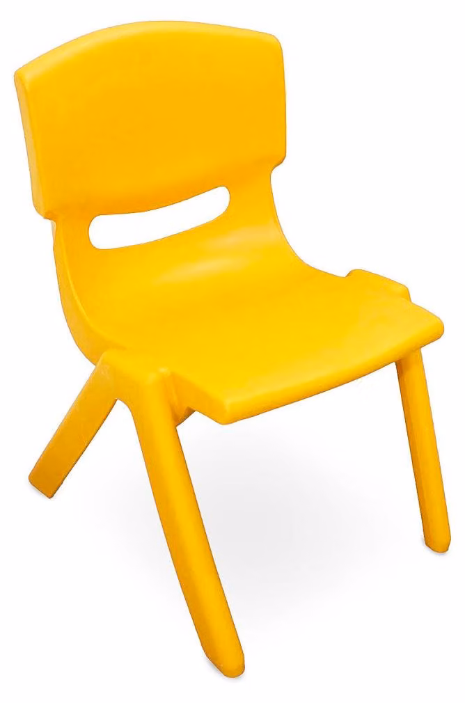 Sedia da Giardino per Bambini 26x30x50 cm in Plastica Giallo