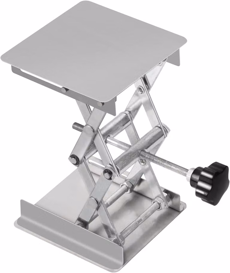 Morsetto di laboratorio in acciaio inossidabile, dimensioni 100x100 mm, capacità di carico 5 kg