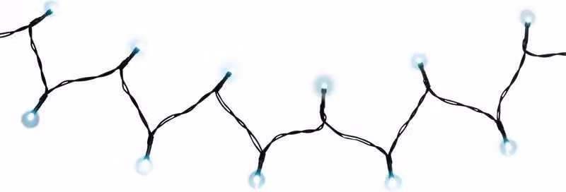 Catena luminosa MagicHome Natale CEIBO, 48 LED bianco freddo, 8 funzioni, timer, 3xAA, per esterni, illuminazione, L-3,50 m