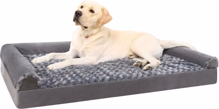 Letto ortopedico Premium per cani di taglia grande Letto ortopedico per cani di taglia grande 105x70x18cm Divano per cani sfoderabile lavabile XL divano per cani grigio