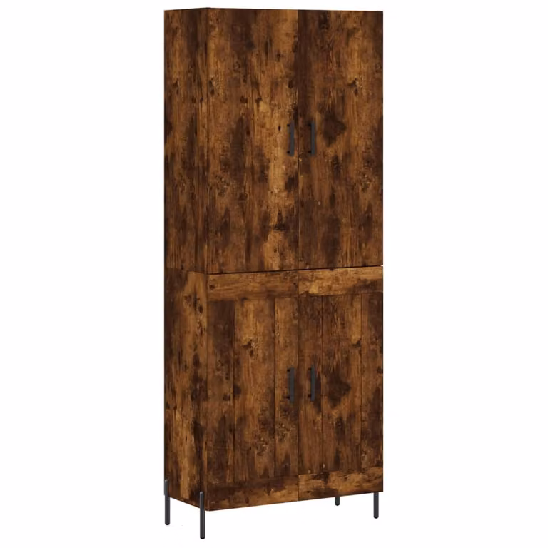 Credenza Rovere Fumo 69,5x34x180 cm in Legno Multistrato