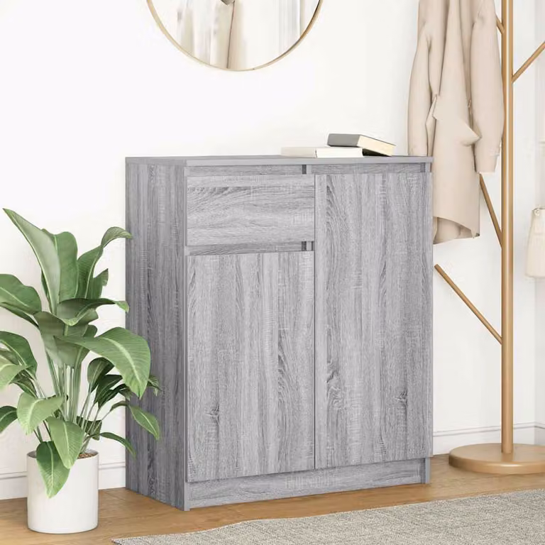 Credenza con cassetto vidaXL in MDF Grigio Sonoma, L: 71 cm, P: 35 cm, H: 84 cm