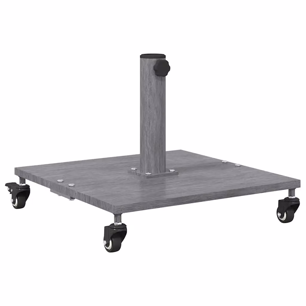 Base per ombrellone in acciaio con effetto legno grigio scuro da 26,75 kg – 2