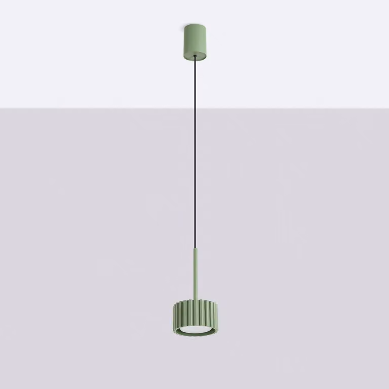 Lampada a sospensione AURA 1 color salvia Gx53 1xGx53 10W in alluminio 125x10x10 cm Sollux Lighting