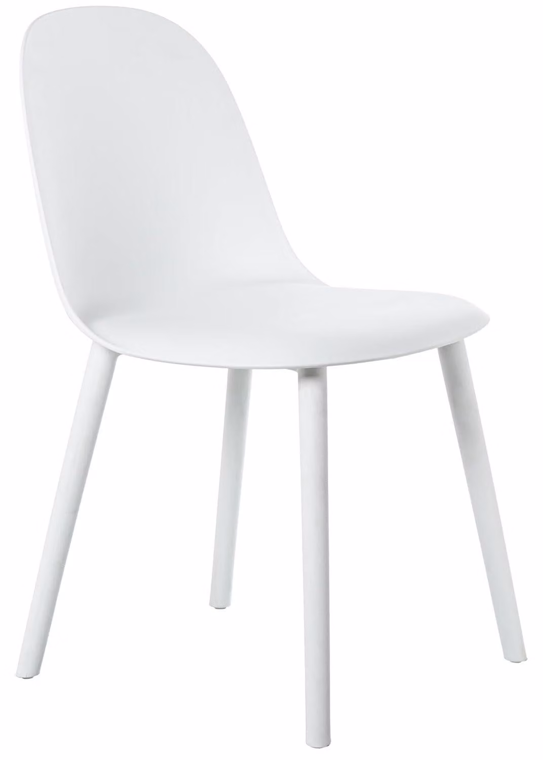 Set di 4 sedie in polipropilene, colore bianco, dimensioni 49x45x81 cm
