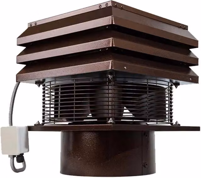 Aspiratore per camino con canna fumaria tonda 25 Cm Professionale Tirafumo Tiracamino Aspirafumo Elettrico Barbecue Gemi