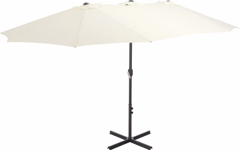 Ombrellone The Living Store con asta in alluminio 460 x 270 cm Sand