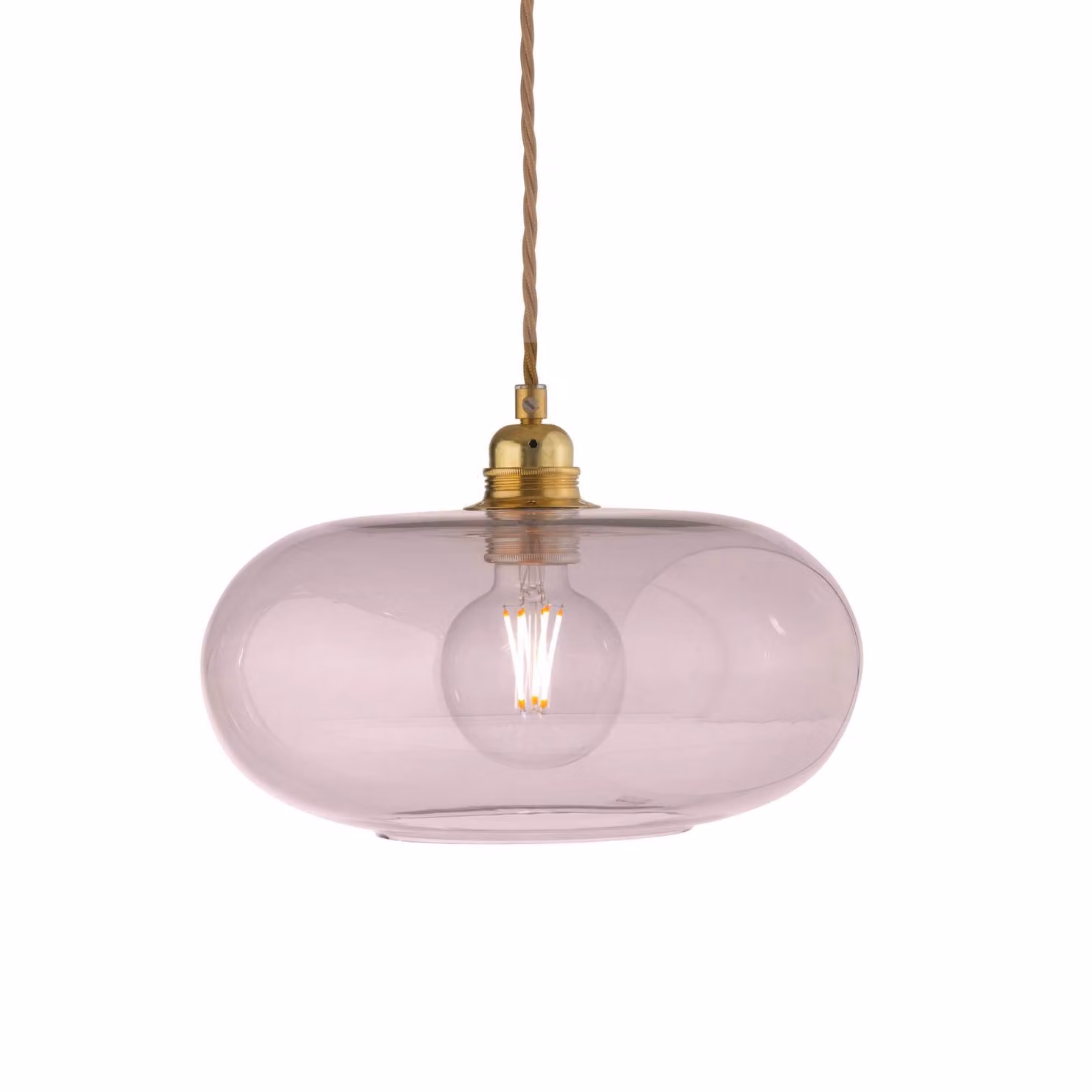 EBB & FLOW Lampada a sospensione in vetro Horizon, dimmerabile, Violetto / Fucsia / Rosa, Soggiorno / Sala da pranzo, Vetro, Scandinavo, Lampada a sospensione