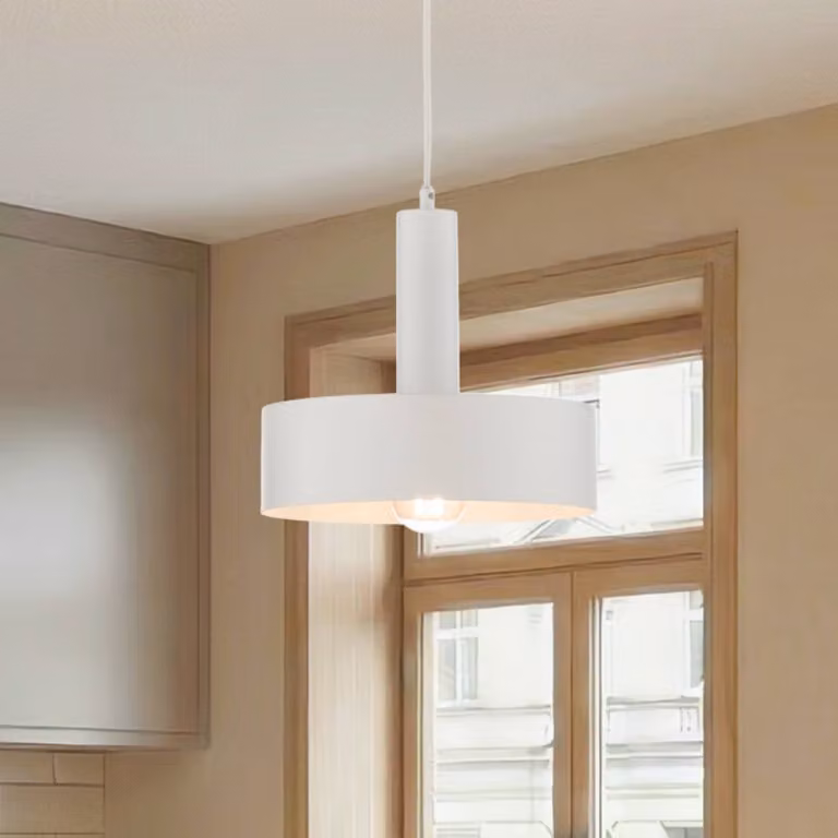 Lampada a sospensione Vitrum round SIGMA, dimmerabile, Bianco / Opale, Soggiorno / Sala da pranzo, Metallo, Moderno, Lampada a sospensione